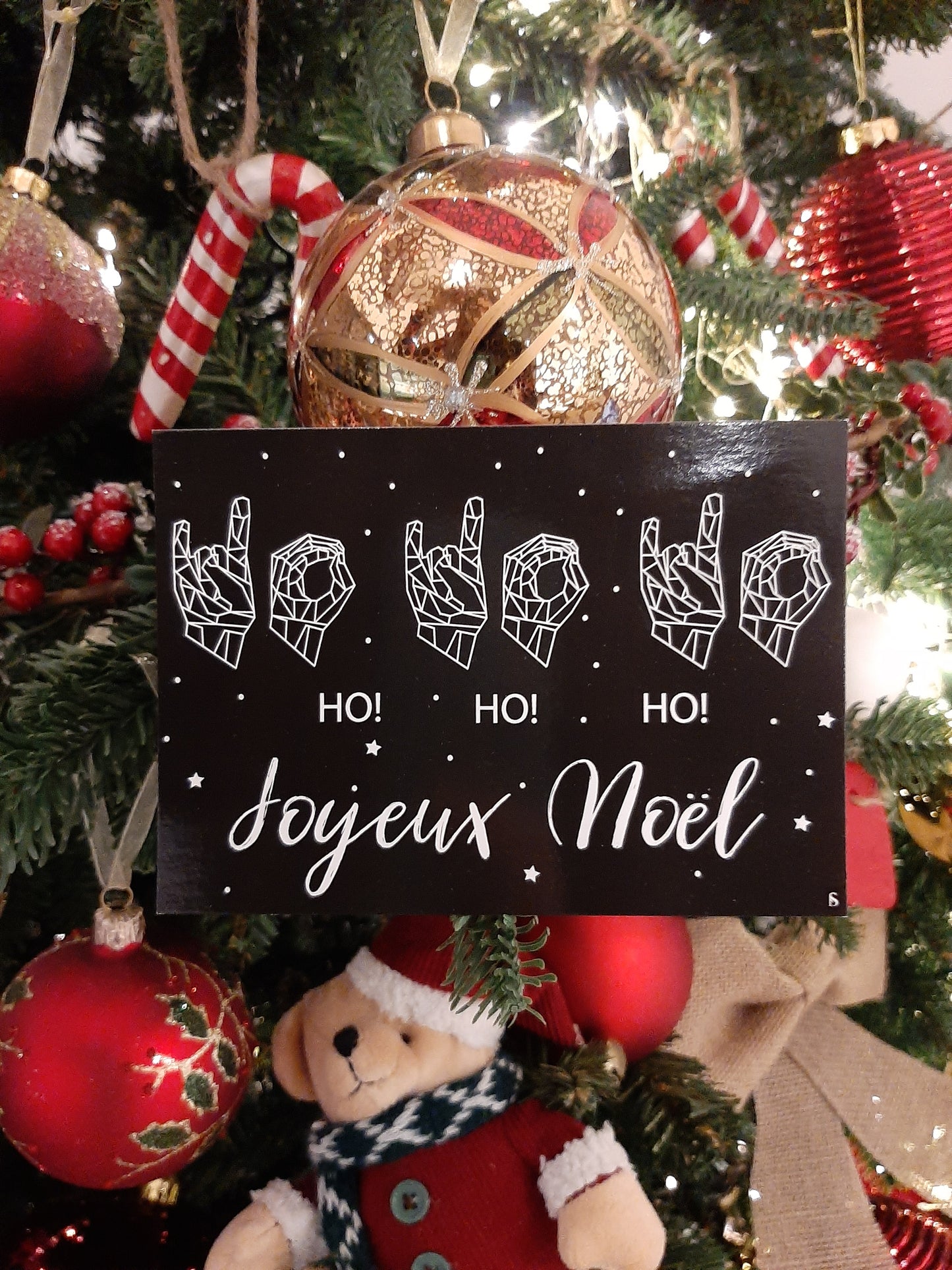 Ho! Ho! Ho! Joyeux Noël (noir)