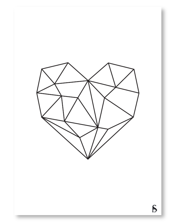 Carte Cœur (blanc)