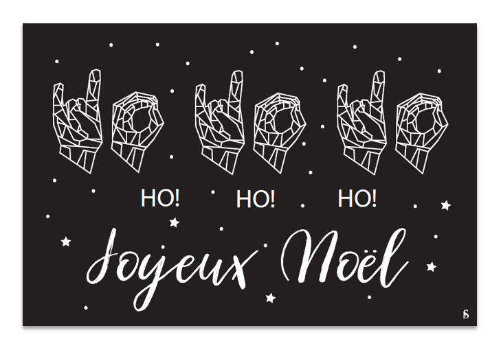 Ho! Ho! Ho! Joyeux Noël (noir)