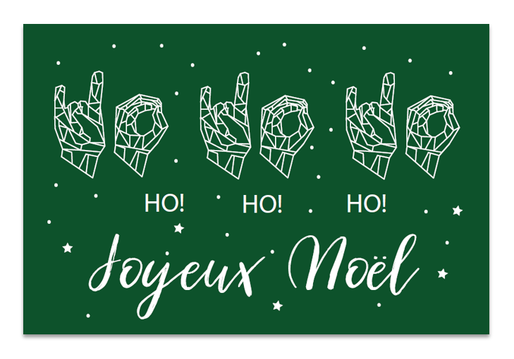 Ho! Ho! Ho! Joyeux Noël (vert)