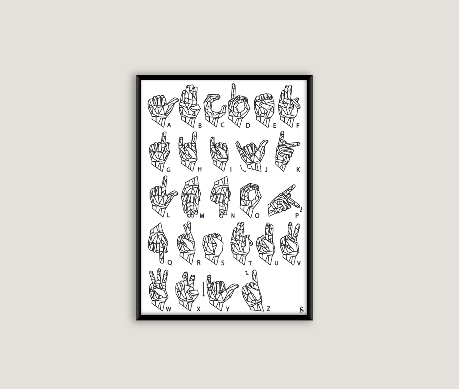 Dactylologie (blanc)
