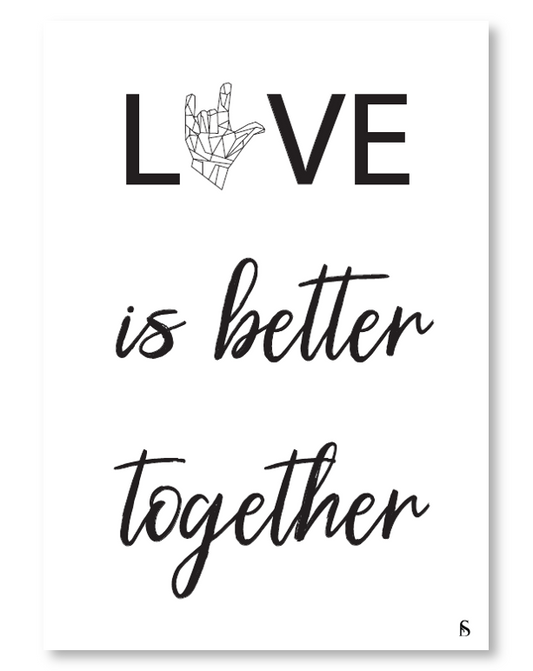 Carte "Love is better together"