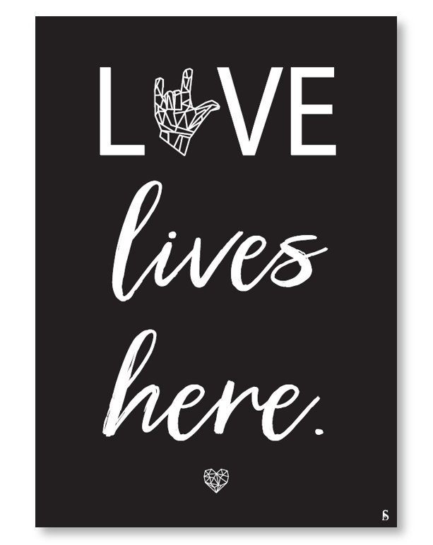 Carte "Love lives here"