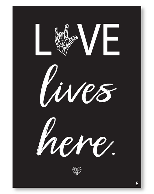 Carte "Love lives here"