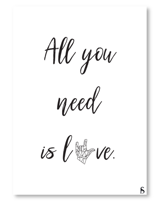 Carte "All you need is love"