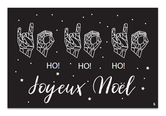 Ho! Ho! Ho! Joyeux Noël (noir)