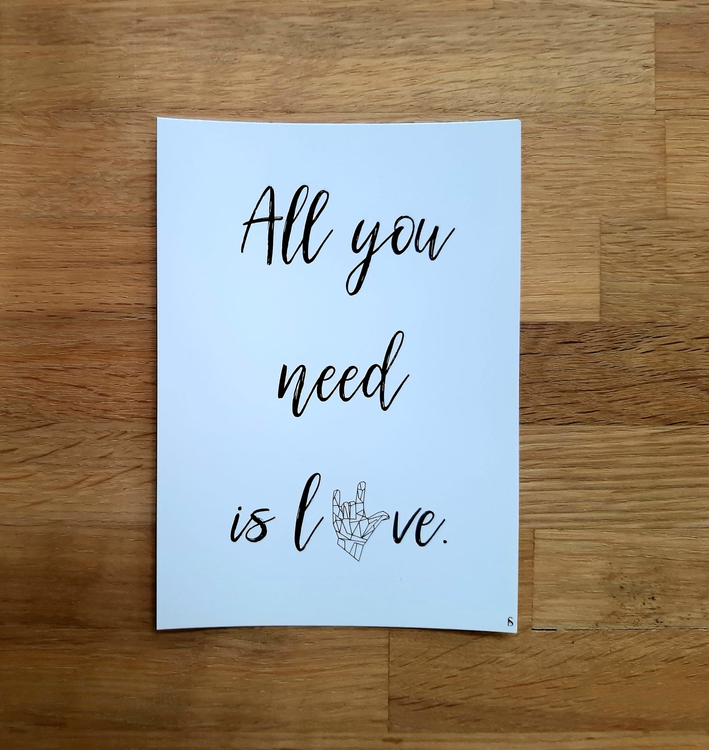 Carte "All you need is love"