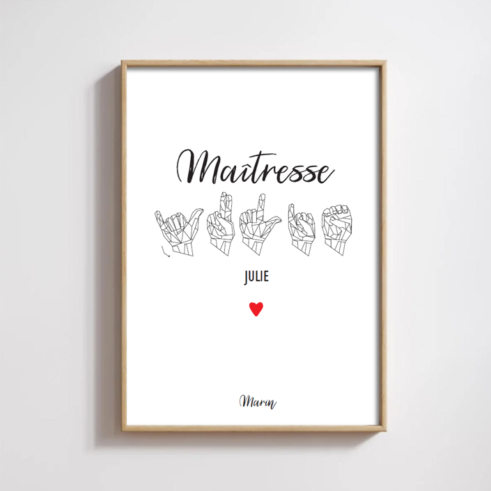 Maîtresse/Maître/ATSEM (modèle 1)