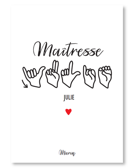 Maîtresse/Maître/ATSEM (modèle 2)