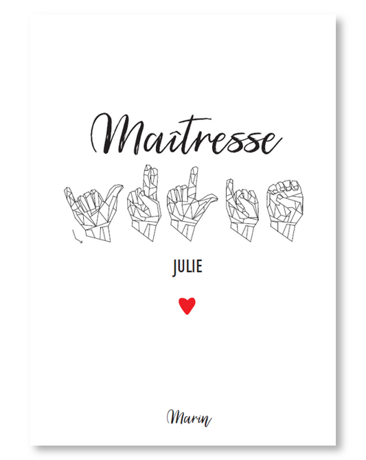 Maîtresse/Maître/ATSEM (modèle 1)