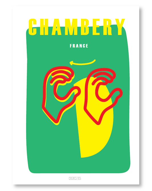 Affiche du signe en langue des signes française de la ville de Chambéry