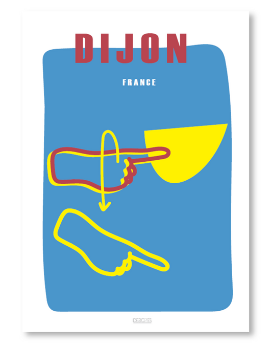 Affiche du signe en langue des signes française de la ville de Dijon